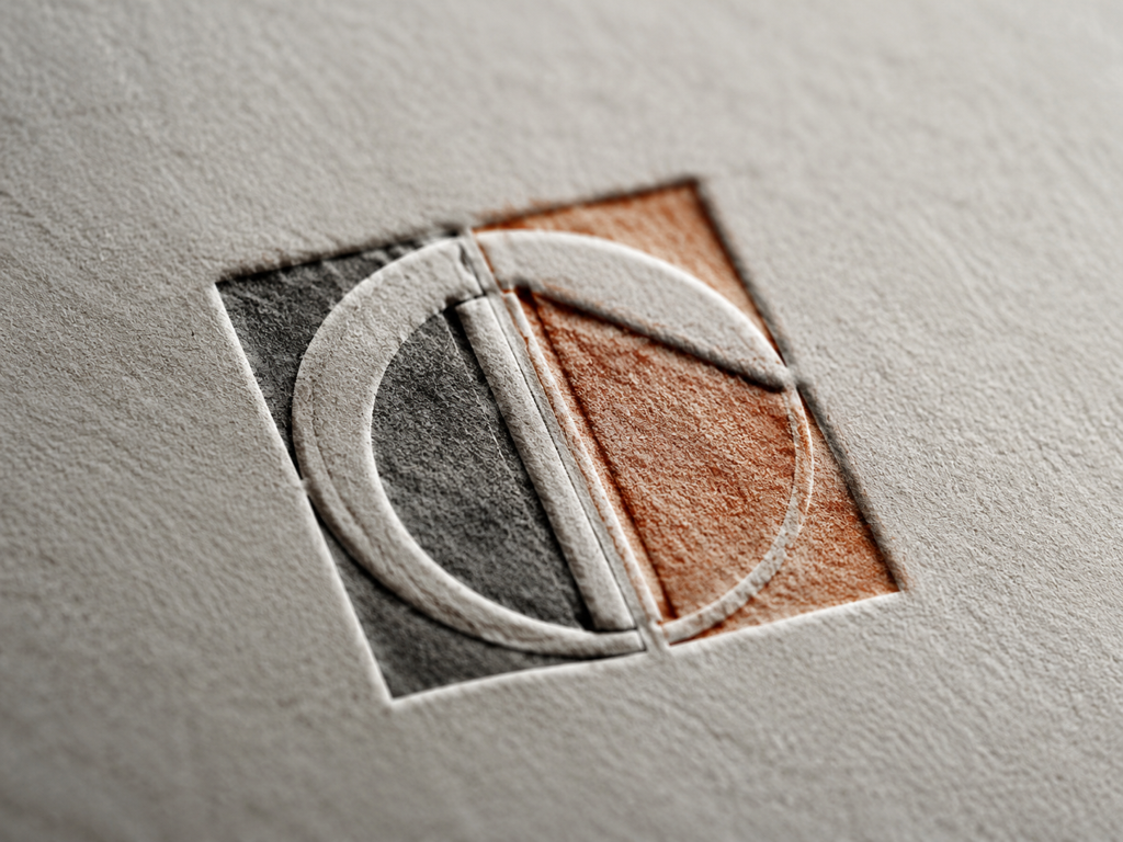 Graphic enhancer rebuilding blurry edges on a logo while flat color blocks stay clean