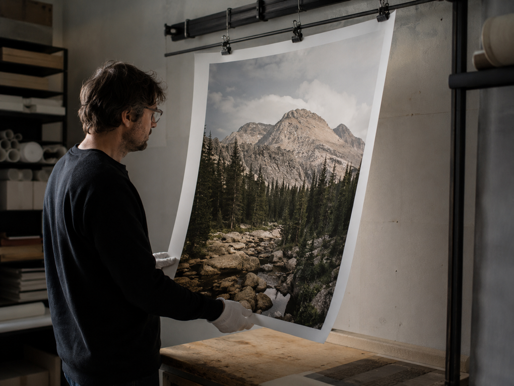 Sharpened photo enlarged up to 8K for a print proof in one Imgupscale workflow